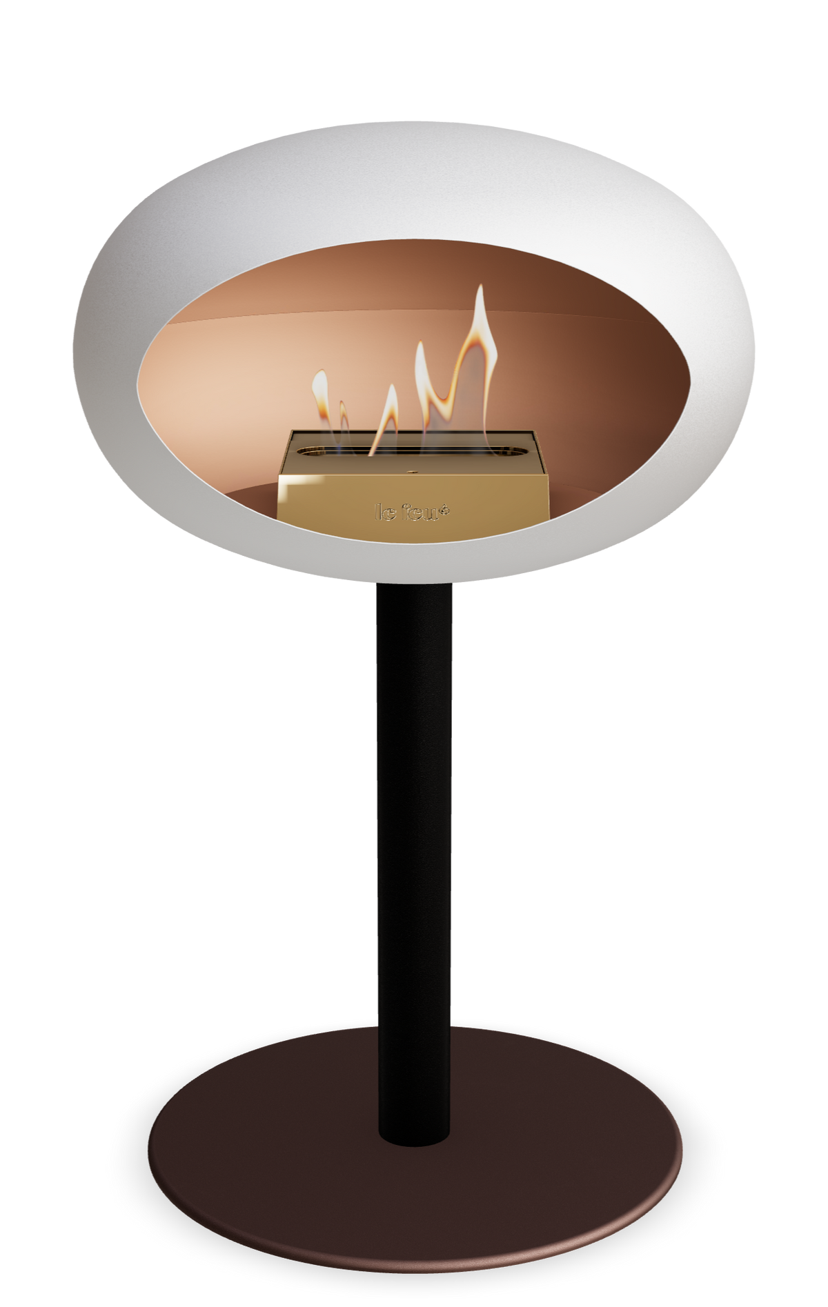 Le Feu Dome Steel Low – Bioethanol Fireplace, Classic Dome