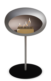 Le Feu Dome Steel Low – Bioethanol Fireplace, Classic Dome