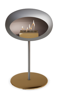 Le Feu Dome Steel Low – Bioethanol Fireplace, Classic Dome