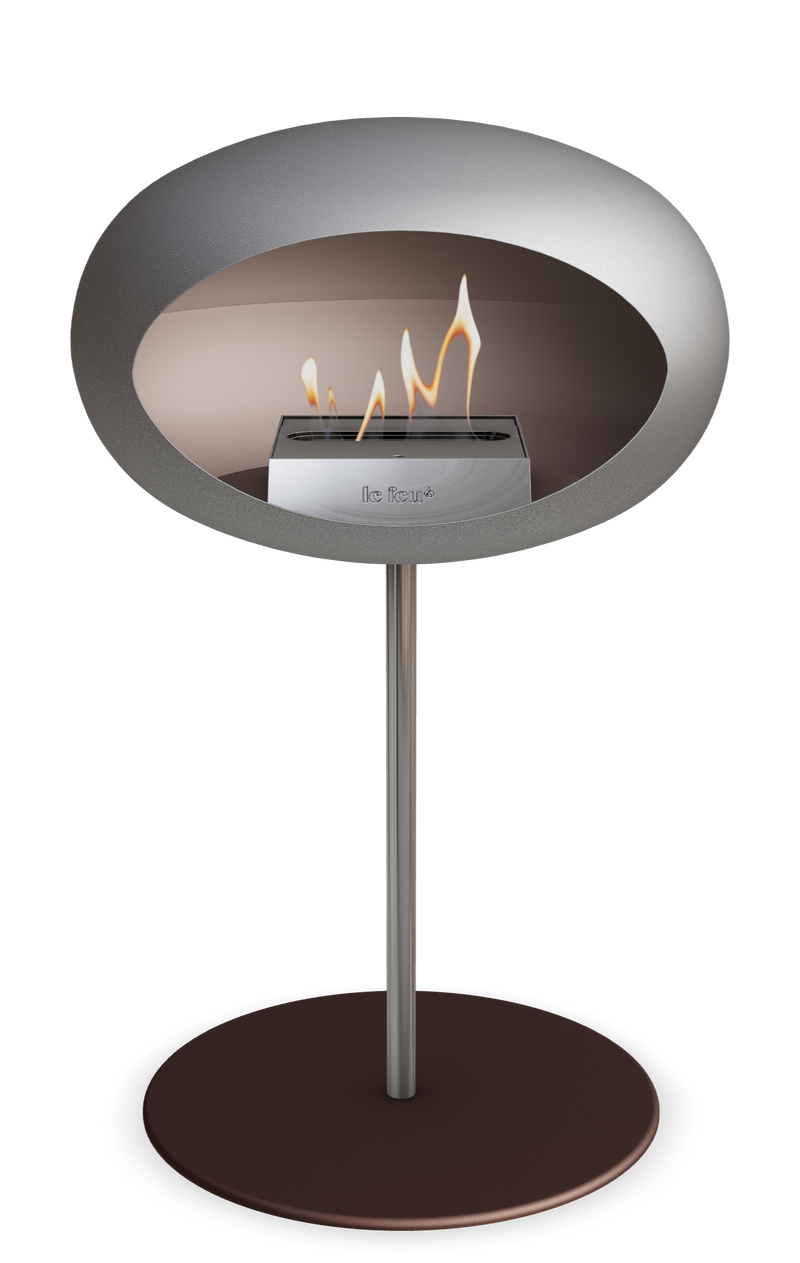 Le Feu Dome Steel Low – Bioethanol Fireplace, Classic Dome