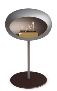 Le Feu Dome Steel Low – Bioethanol Fireplace, Classic Dome