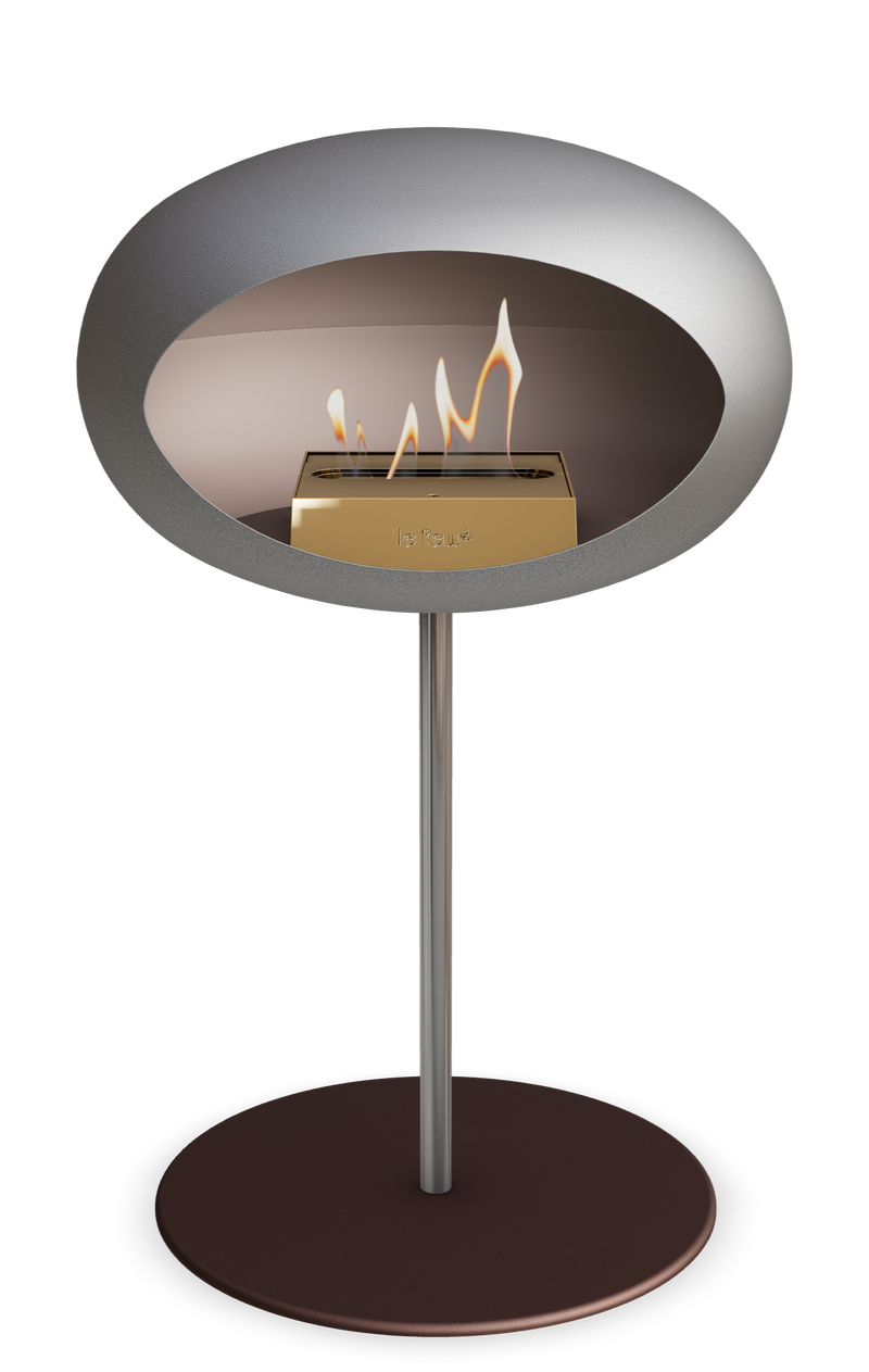 Le Feu Dome Steel Low – Bioethanol Fireplace, Classic Dome