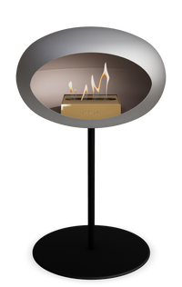 Le Feu Dome Steel Low – Bioethanol Fireplace, Classic Dome