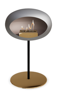 Le Feu Dome Steel Low – Bioethanol Fireplace, Classic Dome
