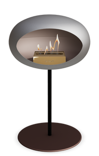 Le Feu Dome Steel Low – Bioethanol Fireplace, Classic Dome