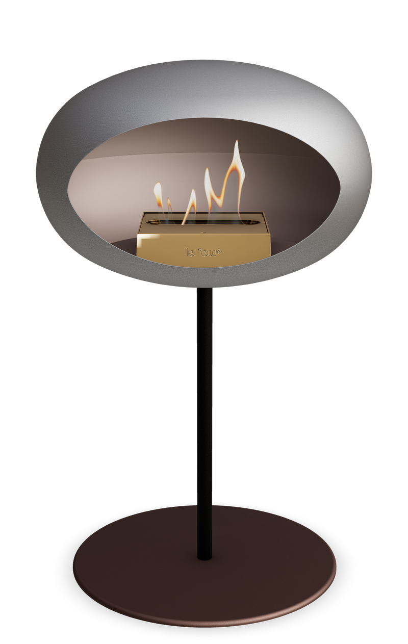 Le Feu Dome Steel Low – Bioethanol Fireplace, Classic Dome