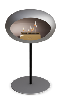 Le Feu Dome Steel Low – Bioethanol Fireplace, Classic Dome