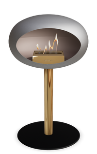 Le Feu Dome Steel Low – Bioethanol Fireplace, Classic Dome