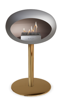 Le Feu Dome Steel Low – Bioethanol Fireplace, Classic Dome