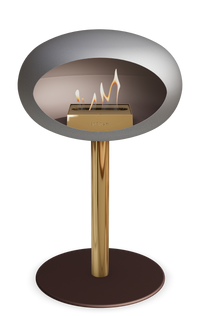Le Feu Dome Steel Low – Bioethanol Fireplace, Classic Dome