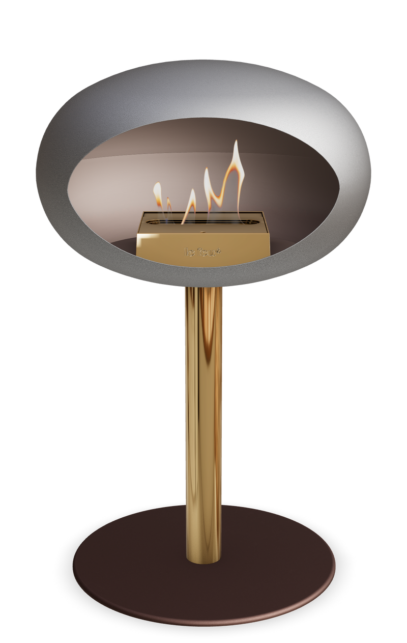 Le Feu Dome Steel Low – Bioethanol Fireplace, Classic Dome