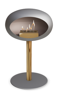 Le Feu Dome Steel Low – Bioethanol Fireplace, Classic Dome