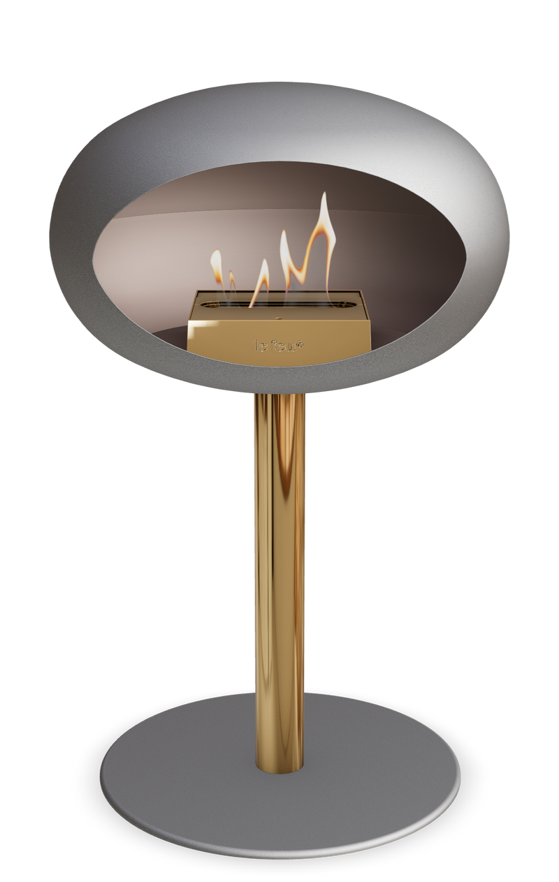 Le Feu Dome Steel Low – Bioethanol Fireplace, Classic Dome