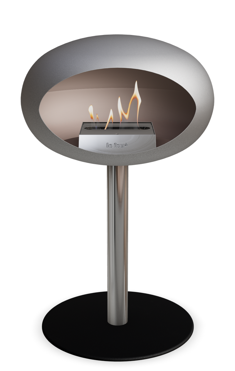 Le Feu Dome Steel Low – Bioethanol Fireplace, Classic Dome