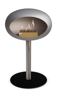 Le Feu Dome Steel Low – Bioethanol Fireplace, Classic Dome