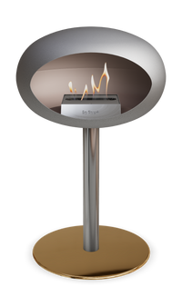 Le Feu Dome Steel Low – Bioethanol Fireplace, Classic Dome