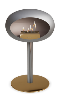 Le Feu Dome Steel Low – Bioethanol Fireplace, Classic Dome