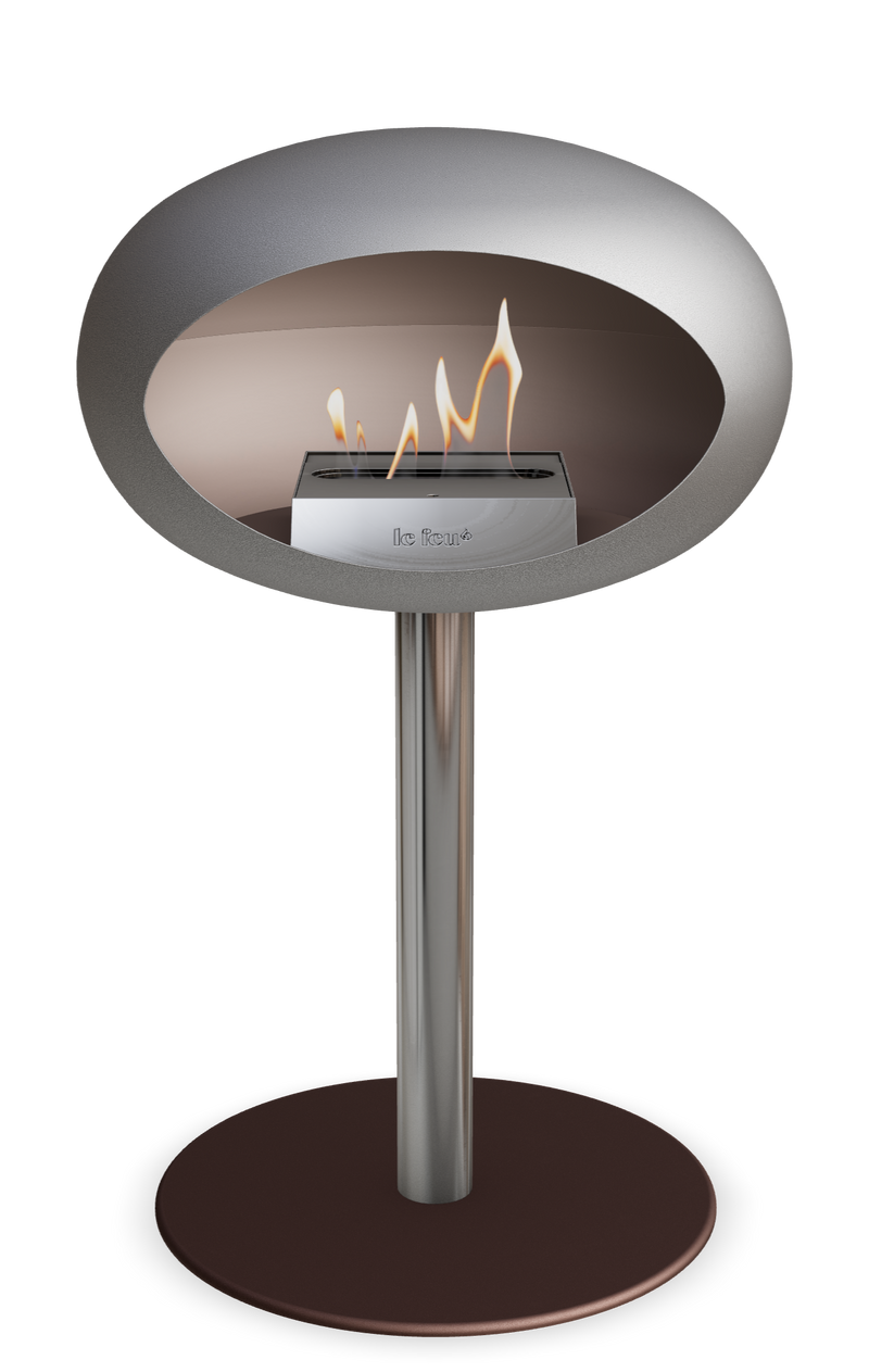 Le Feu Dome Steel Low – Bioethanol Fireplace, Classic Dome