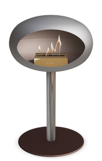 Le Feu Dome Steel Low – Bioethanol Fireplace, Classic Dome