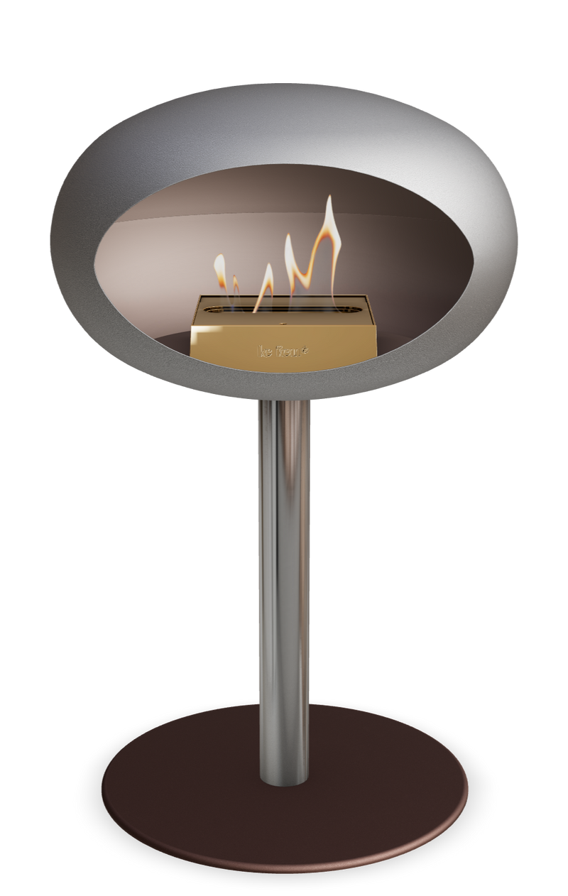 Le Feu Dome Steel Low – Bioethanol Fireplace, Classic Dome