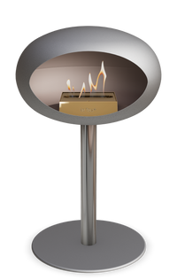 Le Feu Dome Steel Low – Bioethanol Fireplace, Classic Dome
