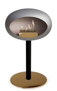 Le Feu Dome Steel Low – Bioethanol Fireplace, Classic Dome