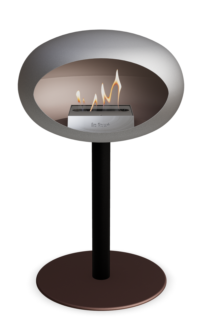 Le Feu Dome Steel Low – Bioethanol Fireplace, Classic Dome