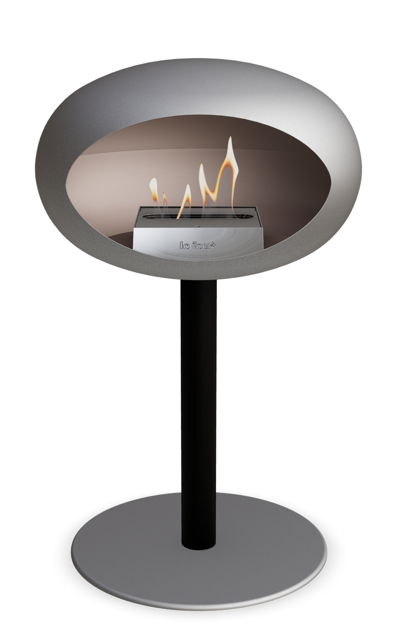 Le Feu Dome Steel Low – Bioethanol Fireplace, Classic Dome