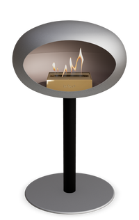 Le Feu Dome Steel Low – Bioethanol Fireplace, Classic Dome