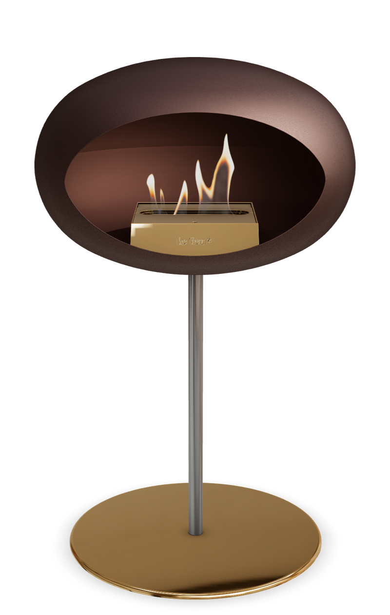 Le Feu Dome Steel Low – Bioethanol Fireplace, Classic Dome