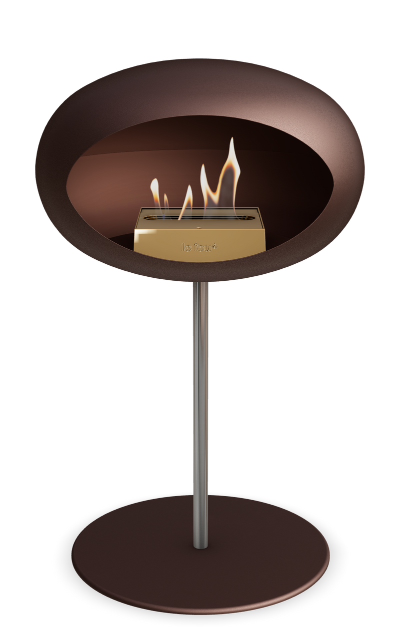 Le Feu Dome Steel Low – Bioethanol Fireplace, Classic Dome