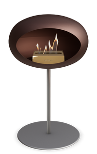 Le Feu Dome Steel Low – Bioethanol Fireplace, Classic Dome