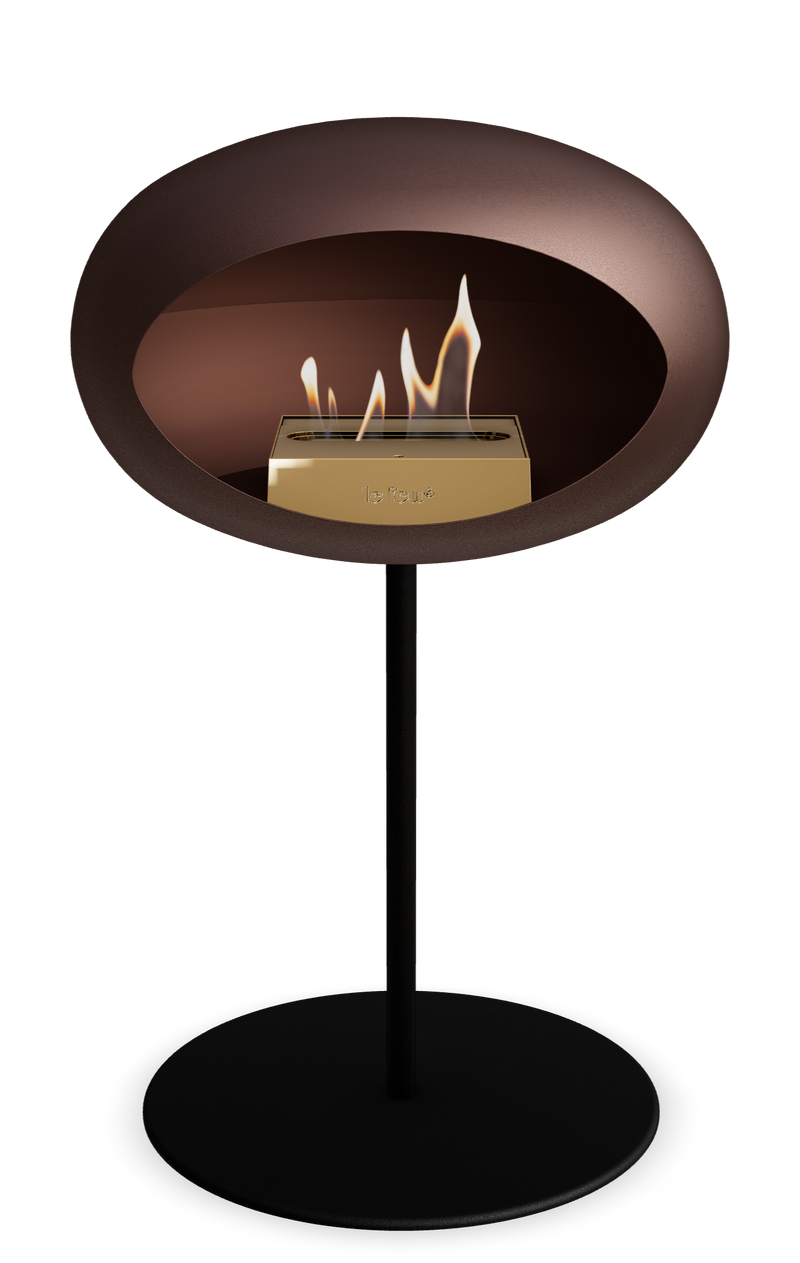 Le Feu Dome Steel Low – Bioethanol Fireplace, Classic Dome