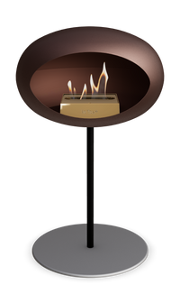 Le Feu Dome Steel Low – Bioethanol Fireplace, Classic Dome