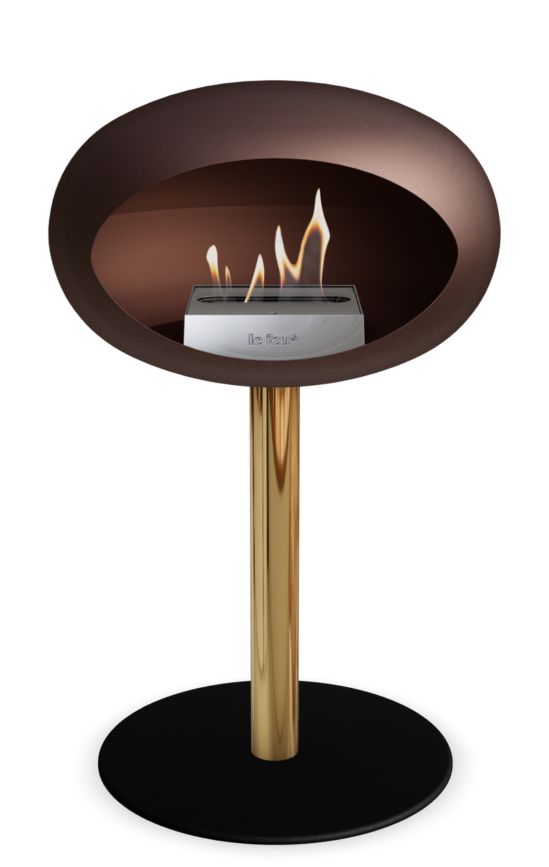 Le Feu Dome Steel Low – Bioethanol Fireplace, Classic Dome