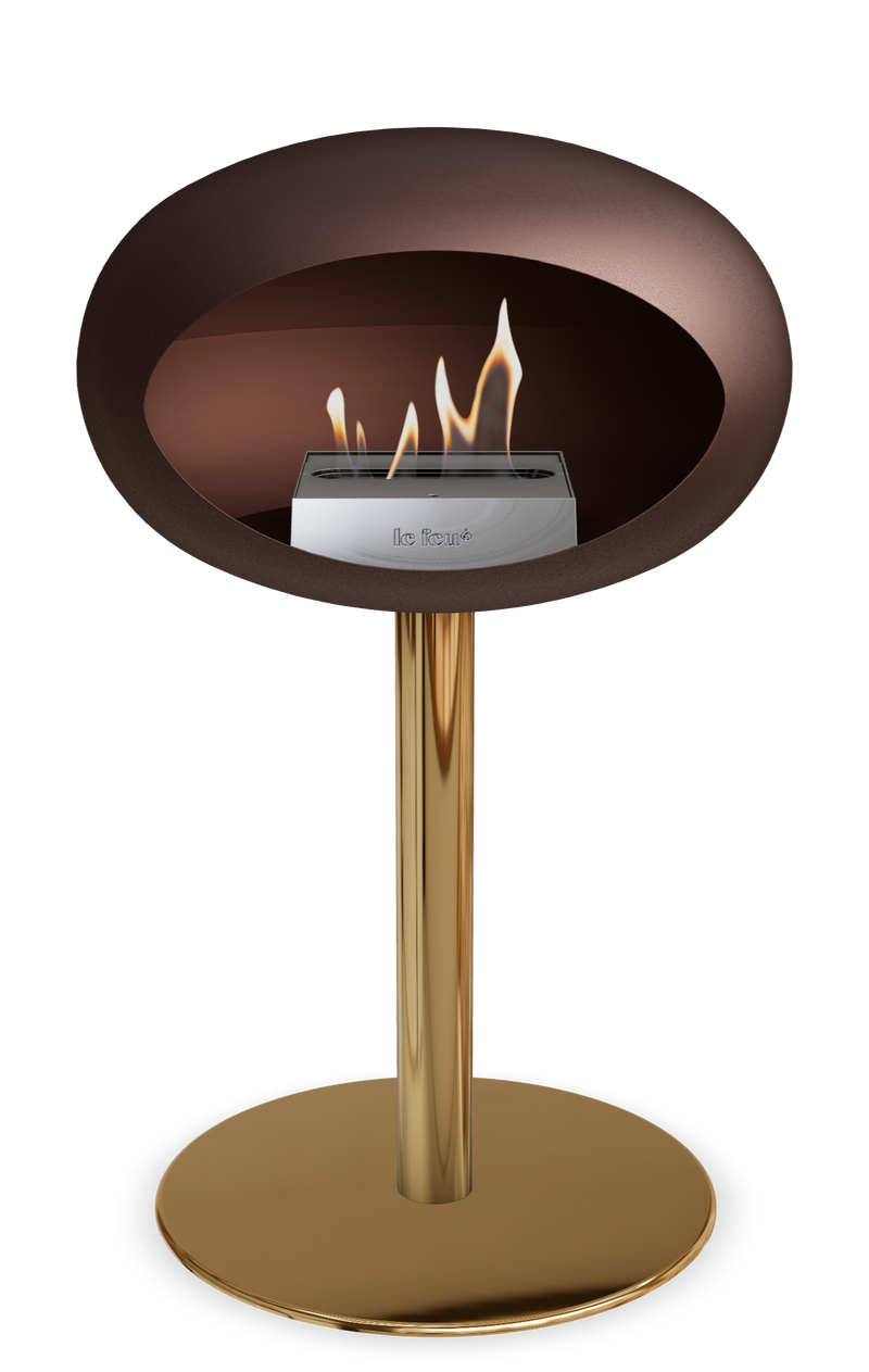 Le Feu Dome Steel Low – Bioethanol Fireplace, Classic Dome