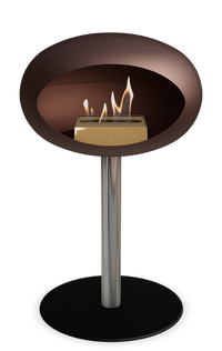 Le Feu Dome Steel Low – Bioethanol Fireplace, Classic Dome