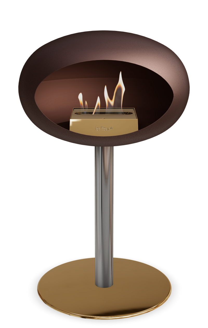 Le Feu Dome Steel Low – Bioethanol Fireplace, Classic Dome