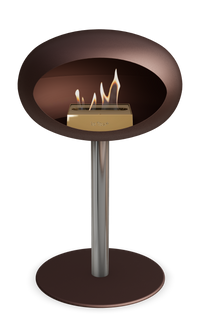 Le Feu Dome Steel Low – Bioethanol Fireplace, Classic Dome