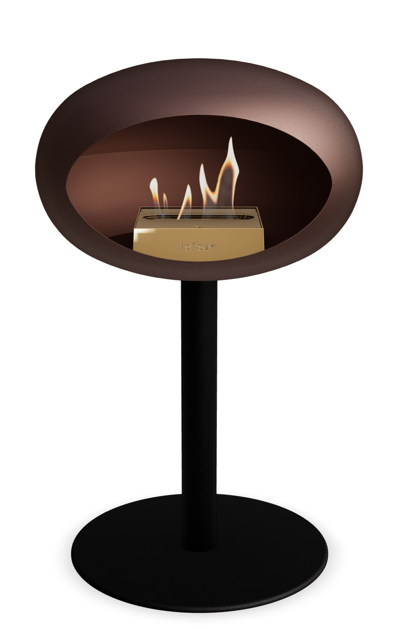 Le Feu Dome Steel Low – Bioethanol Fireplace, Classic Dome