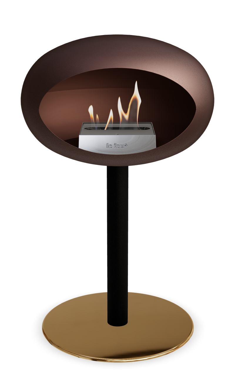 Le Feu Dome Steel Low – Bioethanol Fireplace, Classic Dome