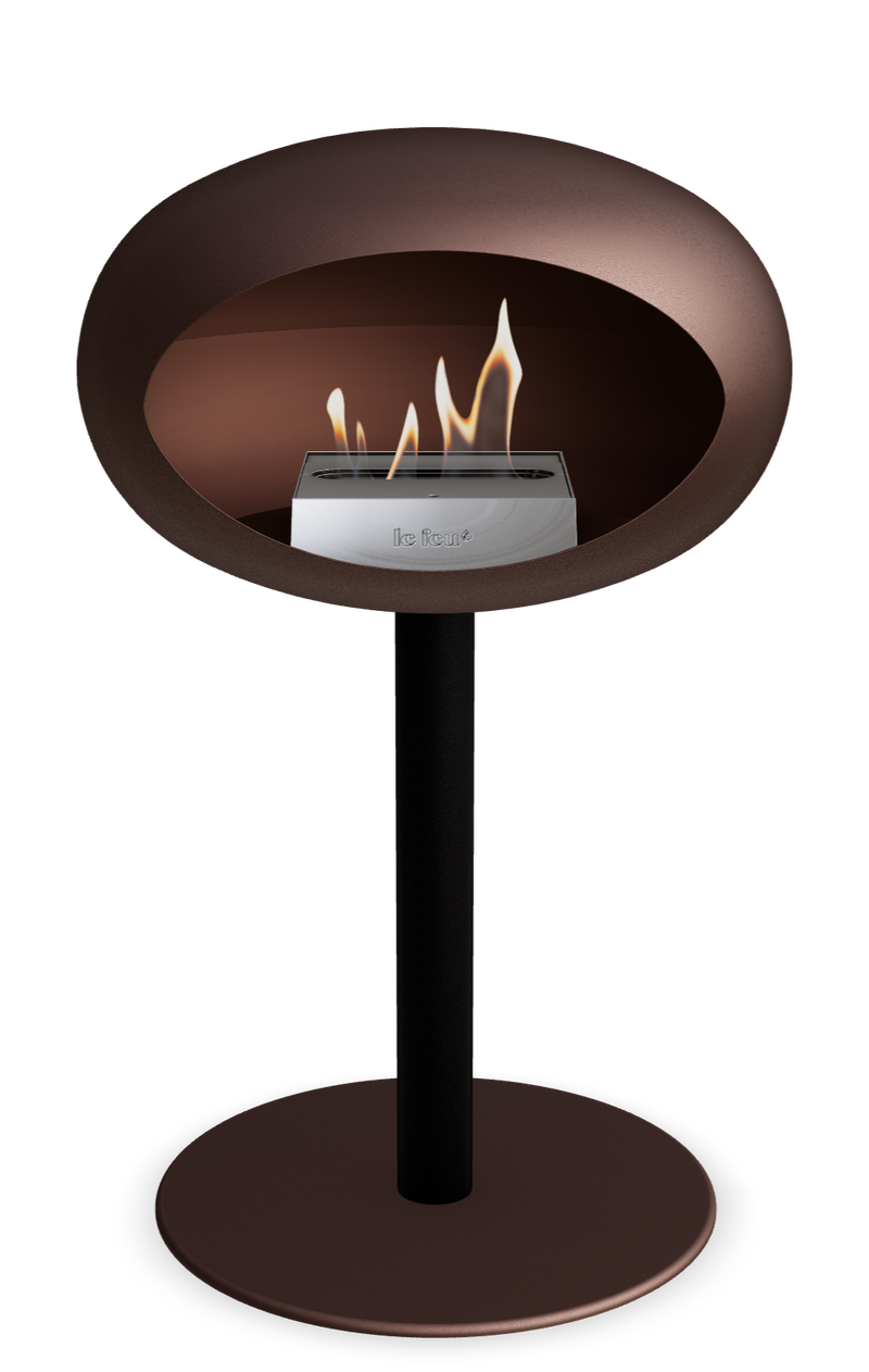 Le Feu Dome Steel Low – Bioethanol Fireplace, Classic Dome