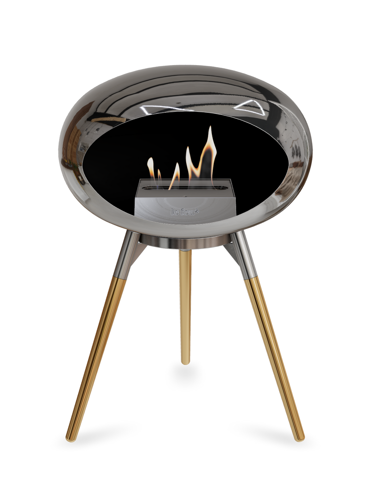 Le Feu Dome Ground Low – Freestanding Bioethanol Fireplace, Classic Size