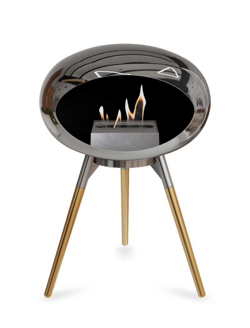 Le Feu Dome Ground Low – Freestanding Bioethanol Fireplace, Classic Size