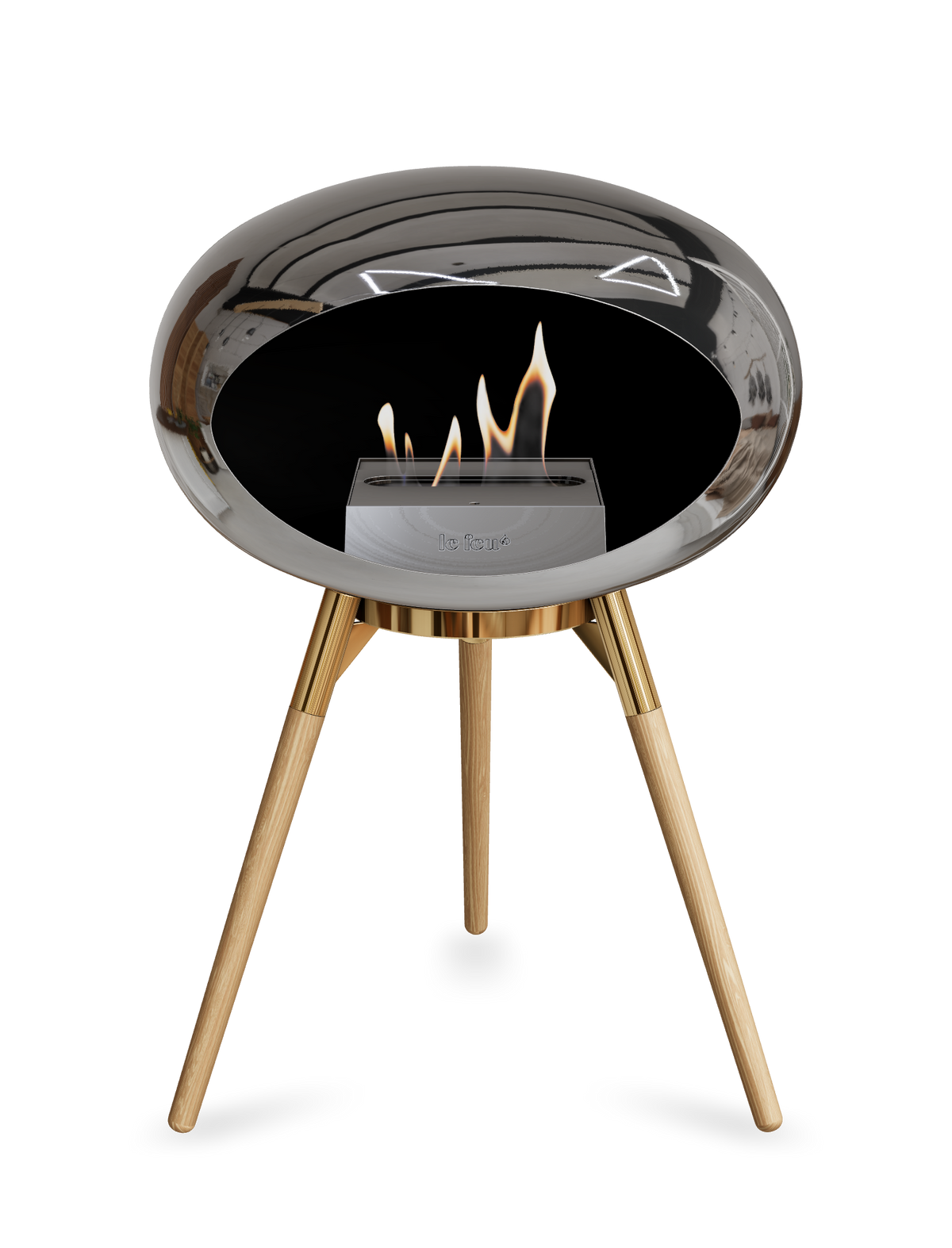 Le Feu Dome Ground Low – Freestanding Bioethanol Fireplace, Classic Size
