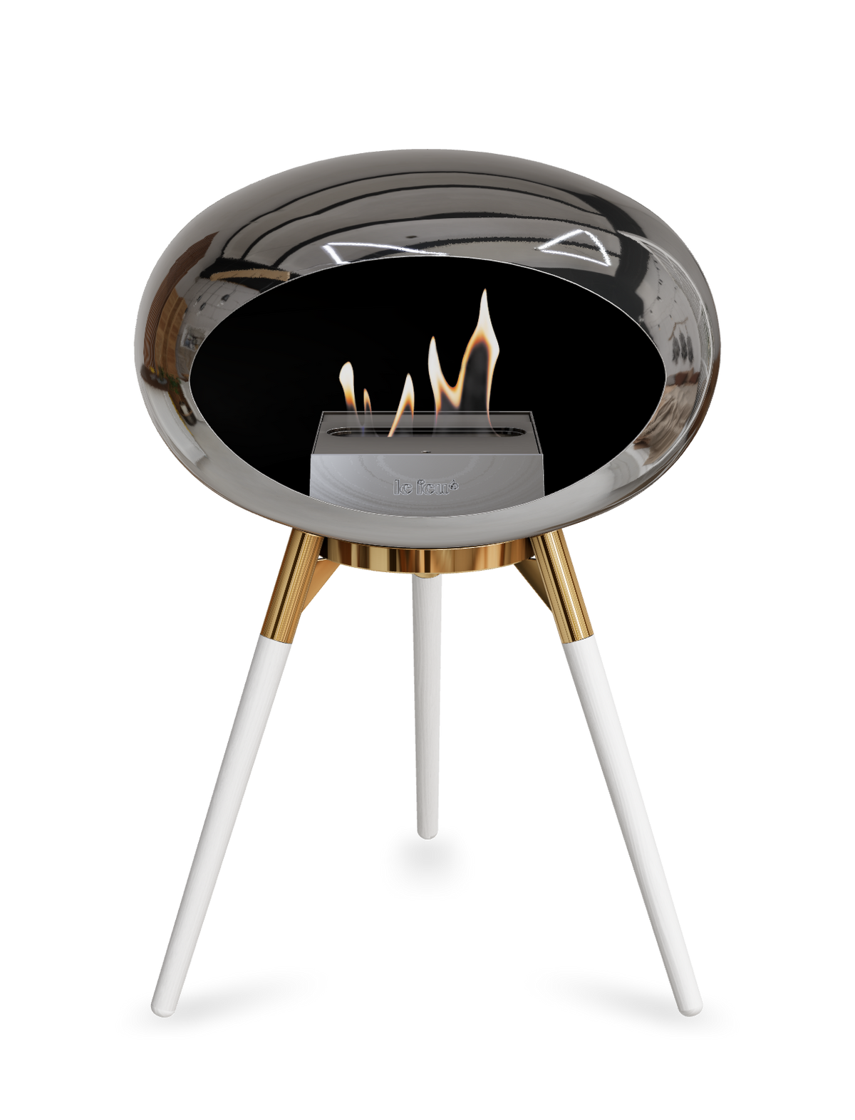 Le Feu Dome Ground Low – Freestanding Bioethanol Fireplace, Classic Size