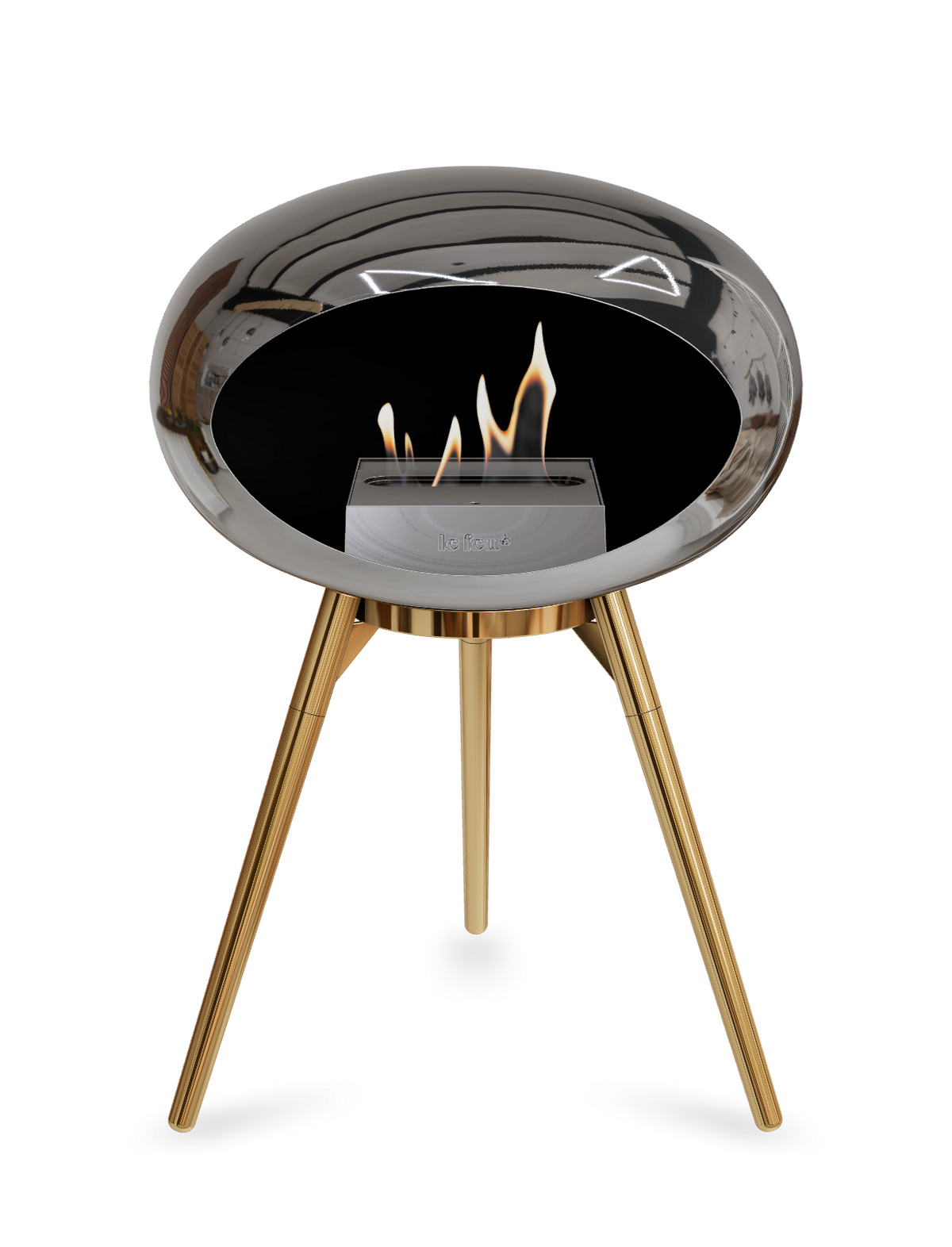 Le Feu Dome Ground Low – Freestanding Bioethanol Fireplace, Classic Size