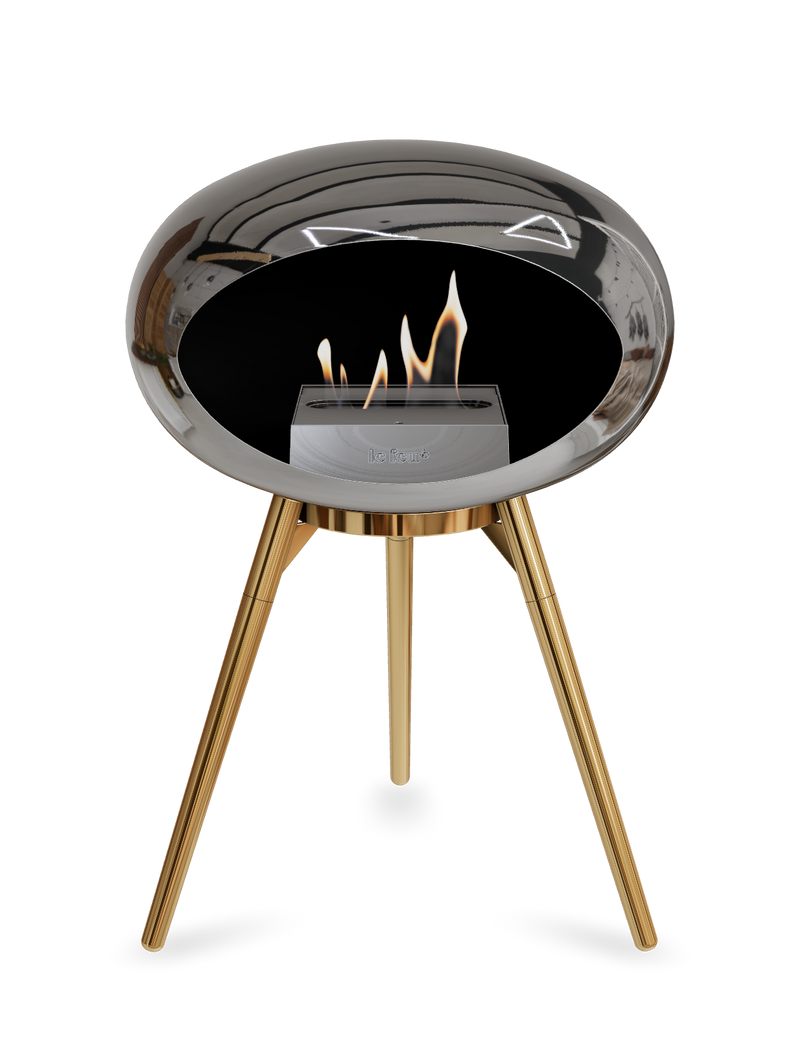 Le Feu Dome Ground Low – Freestanding Bioethanol Fireplace, Classic Size