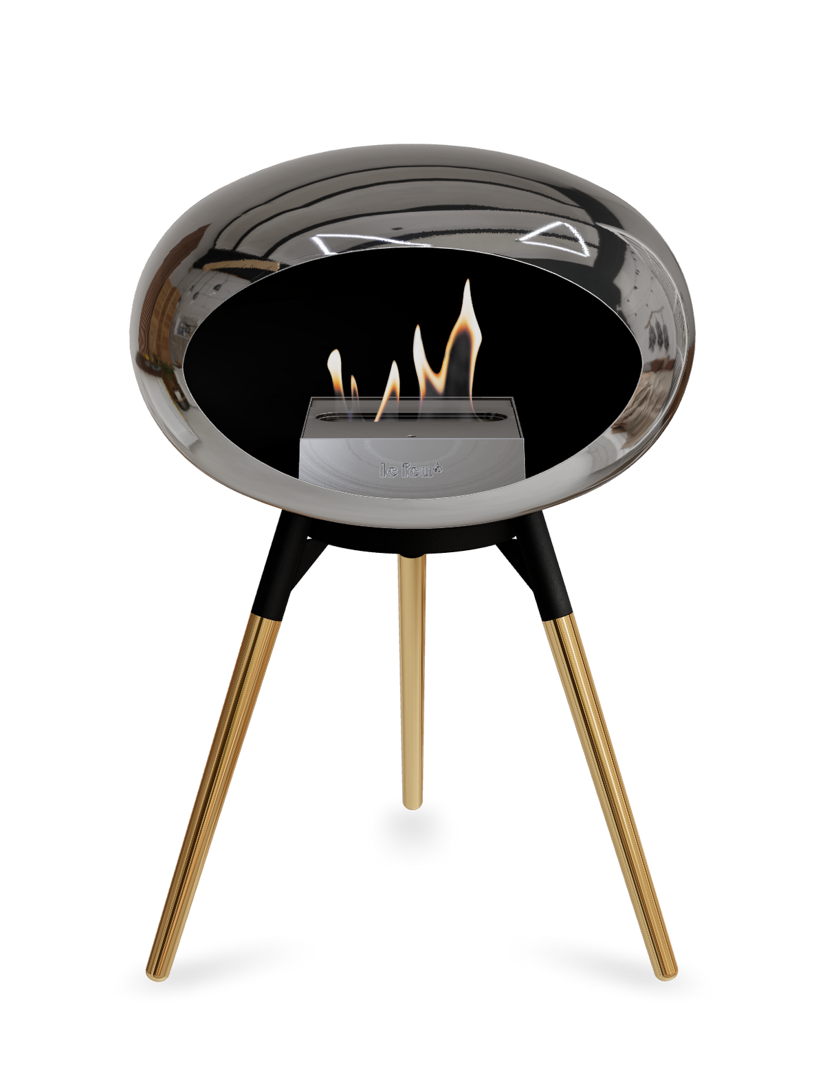 Le Feu Dome Ground Low – Freestanding Bioethanol Fireplace, Classic Size