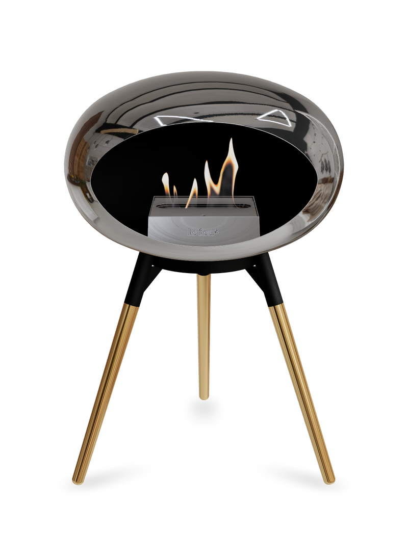 Le Feu Dome Ground Low – Freestanding Bioethanol Fireplace, Classic Size